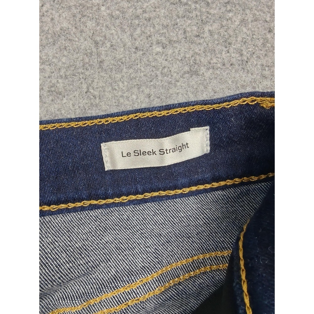 Frame Le Sleek Straight Jeans Womens 31 Blue Dark Wash Mid Rise Stretch 31x30 - Picture 4 of 11